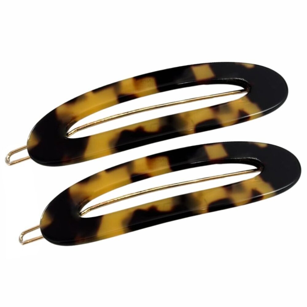 Oval Loop Small Hair Clip Celluloid Handmade Snap Tige Boule Side Slide for Wome